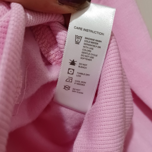 JUICY COUTURE PINK HOODIE FRONT ZIPPER SIZE: SL - Picture 6 of 7